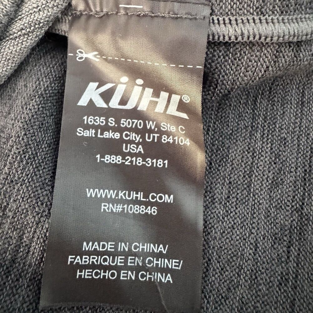 Kuhl 1/4 Zip Pullover Men XL Heather Gray Colorblock Mock Neck Outdoor Sweater - Picture 9 of 13